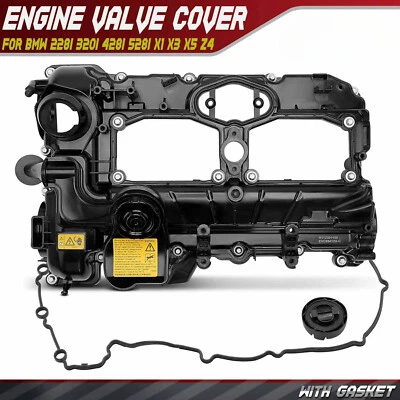 For 228i 320i 328i 428i 528i X1 X3 X4 X5 Z4 L4 2.0L Engine Valve Cover w/ Gasket - Image 1 of 4