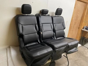 2022-2024 Ford Explorer Interceptor 2nd Row Folding Rear Bench Seat BLACK VINYL - Picture 1 of 24
