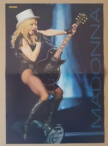 Poster MADONNA & BRITNEY SPEARS della rivista ungherese POPCORN, ex raro! - Foto 1 di 2