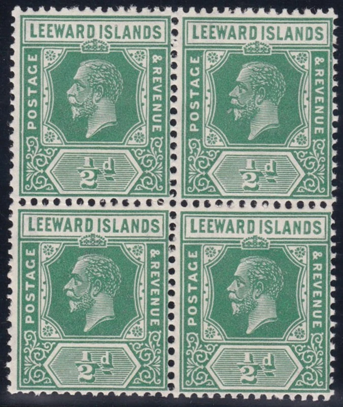 Leeward Island MH KG V Block of 4 - Image 1 of 2