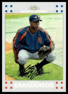 2007 Topps Chrome White Refractor Curtis Granderson 555/660 Detroit Tigers #133