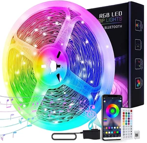 65.6Ft Led Lights for Bedroom, Smart Music Sync LED Strip Lights Bluetooth with - Picture 1 of 6
