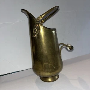 Vintage Scuttle Copper/brass Lion Head Coal & Ash Porcelain Handles 12” - Picture 1 of 10
