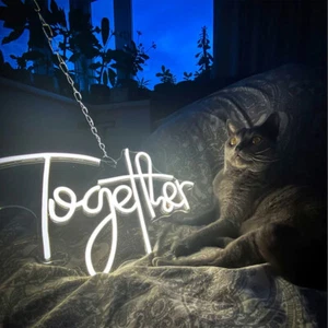 LED Better Together Neon Light Letter Sign with Dimmer Home Party Wall Art Decor - Picture 1 of 5