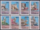 Malediven MiNr. 1478/85 ** Dampflokomotiven