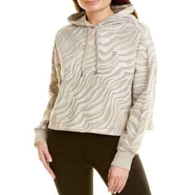 Толстовка с капюшоном Sweaty Betty Essentials зебра пуловер квадратный укороченный толстовка, XS, серый - Изображение 1 из 4