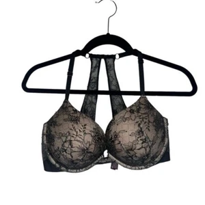 Victoria's Secret Muy Sexy Push Up Negro Encaje Corredor Espalda 34DD - Imagen 1 de 16
