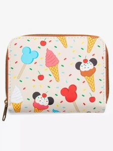 Loungefly Disney Mickey Mouse Ice Cream Cone AOP Mini Zip Wallet - Bild 1 von 2