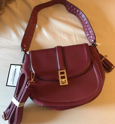 Melie Bianco  Kennedy Red New w/ Tags Vegan Leather Handbag purse NICE Free Ship - Image 1 of 4