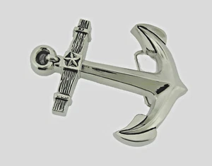 Anchor Belt Buckles New Men Women Fashion Logo Silver Chrome Rock Rebel Western - Picture 1 of 6