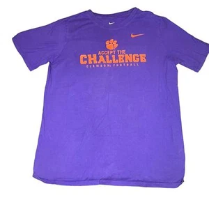 Nike Boys XL Clemson Tigers Purple "Accept the Challenge" Short Sleeve T-Shirt - Picture 1 of 3