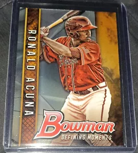 Ronald Acuna Jr 2017 Bowman Draft Chrome Defining Moments Card - Picture 1 of 2