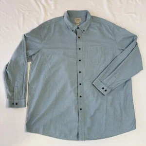 Camisa de franela LL Bean para hombre XXXL alta azul con botones bolsillo pata de gallo 298277 - Imagen 1 de 7