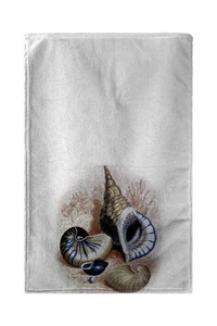 Betsy Drake Antique Sea Shells Kitchen Towel - Picture 1 of 1