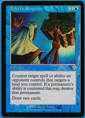Teferi's Response FOIL Invasion NM Blue Rare MAGIC CARD (ID# 507364) ABUGames - Image 1 of 2