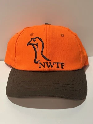 NUEVO NUEVO CON ETIQUETAS FEDERACIÓN NACIONAL DE PAVO SALVAJE Sombrero de Caza Naranja Foto 1 de 4