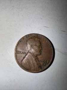 1968 D Lincoln Penny Errors Lettering Touching Rim, Uncirculated, #5 - Picture 1 of 2