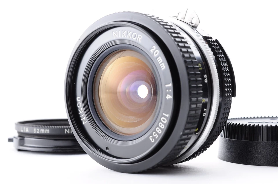 Lente Nikon Ai Nikkor 20mm f/4 quase em perfeito estado MF telefoto Prime Y3651 - Imagem 1 de 4