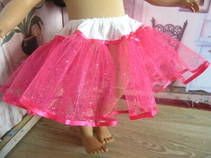 Pink Net Sparkle Petticoat Crinoline Pink Ribbon 23" Doll clothes fits My Twinn - Picture 1 of 3