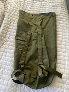 Vintage US Military Large Duffle Bag (Canvas, Olive Drab) - Picture 1 of 2