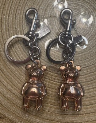 1 Llavero COACH 3D Oso Chapado en Oro Rosa Bolso Dije Edición Limitada Nuevo sin Etiquetas Foto 1 de 4