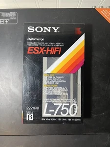 Vintage Sony Videokassette Band L-750 Betamax ESX Super HiFi versiegelt Dynamicron - Bild 1 von 4