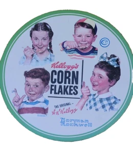 Kellogg's Corn Flakes Norman Rockwell Juego de 4 platos tamaño postre tostado 2013 - Imagen 1 de 5