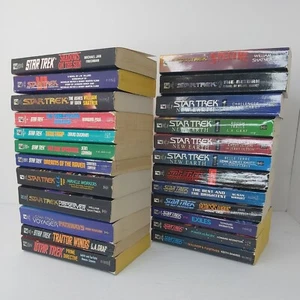 Star Trek Mixed Paperback Book Lot of 24 TNG, A New Earth, Original Series etc - Picture 1 of 24