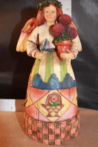 JIM SHORE 2002 Heartwood Creek ANGEL OF PERSISTENCE Gardening Figurine #108920 - Picture 1 of 4