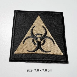(-0-) ZOMBIE Biohazard Warning Embroidered Sew Iron On Patch Jeans Jacket - Picture 1 of 1
