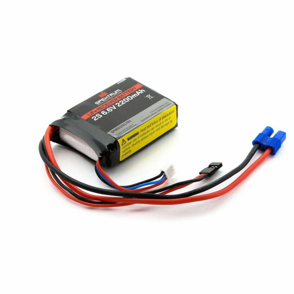 Spektrum 2200mAh 2S 6.6V 20C LiFe Receiver Battery SPMB2200LFRX - Image 1 of 1