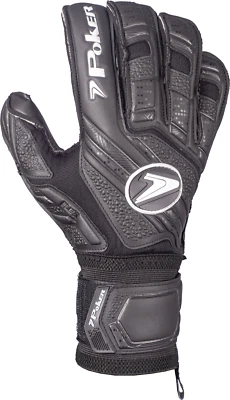 Guantes de portero de fútbol Poker Eclipse - calidad profesional brasileña - todas las tallas - negros Foto 1 de 4