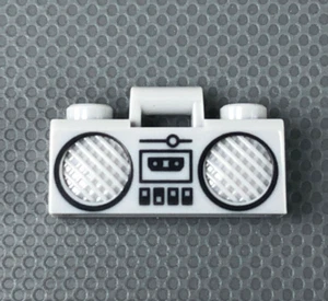New LEGO Light Bluish Gray Minifigure Radio Boom Box Cassette 93221pb03 (x1) - Picture 1 of 11