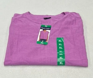 Splendid Women's Split Neck Cap Sleeve Blouse, Purple, Size XL - Picture 1 of 3