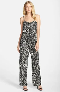 Mono French Connection Talla 0 Negro/Blanco Estampado Isla Tormenta NUEVO - Imagen 1 de 4