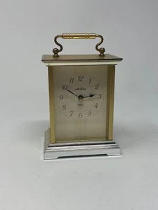 Vtg Seth Thomas Cherish No. 242 Brass and Chrome Quartz Carriage Clock, Germany - Picture 1 of 10