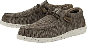 Mocasines cómodos Hey Dude para hombre Wally Sox marrón tejido sin cordones talla US 8 ¡NUEVOS!! - Imagen 1 de 9