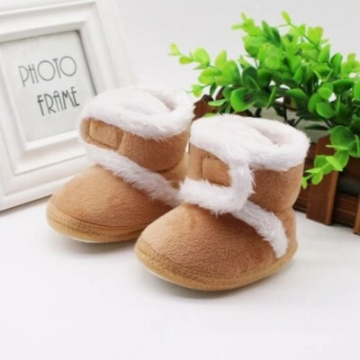 Newborn Toddler Warm Boots Christmas Winter First Walkers baby Girls Boys Shoes - Image 1 of 4
