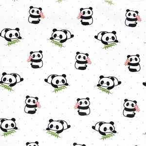 Cute Cartoon Panda Nursery Home Decor Sewing Apparel Cotton Woven 1/2 Yard - Bild 1 von 2