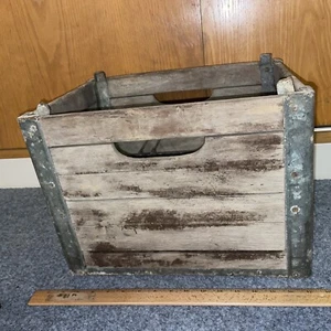 1956 Himes Bros Milk Dairy Bottle Dayton Ohio Crate Case Wood Box - Picture 1 of 6