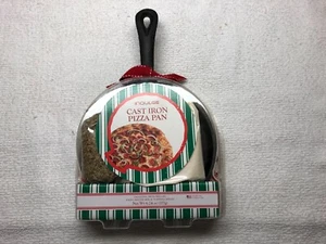 New - Indulge Cast Iron Pizza Pan -Includes 6" Iron Skillet Pizza Dough & Spices - Picture 1 of 8