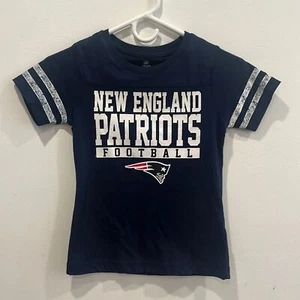 New England Patriots NFL Team Apparel Girls M (7) Short Sleeve Tee Shirt NWOT - Picture 1 of 10