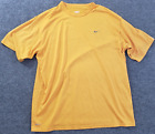 nike fit dry yellow mens t shirt size XL embroidered swoosh