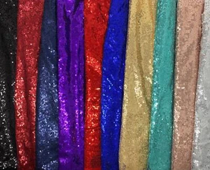 3 mm Mini glänzende Pailletten auf Poly Spandex Netz Stoff - Bild 1 von 11