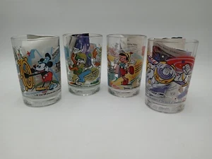 Set of 4 DISNEY Glasses 100 Years of Magic 2002 McDonalds #uis4 - Picture 1 of 4
