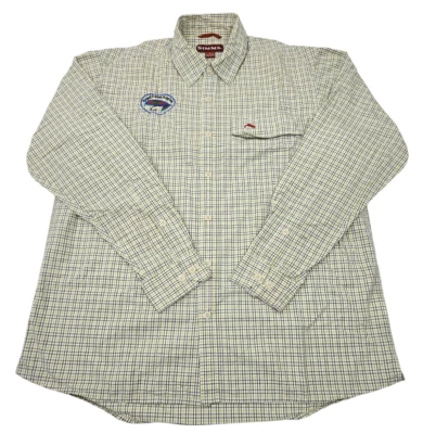 Camisa de pesca al aire libre Simms para hombre L manga larga abotonada verde cuadros Colorado Foto 1 de 4