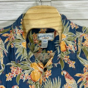 Margaritaville Men's Hawaiian Sz XXL Floral Parrot Button Up Casual Shirt Camp - Picture 1 of 8