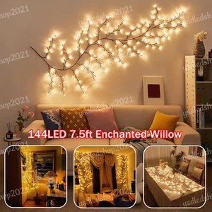 144 LED Wall Tree Enchanted Willow Vine Light Bendable Branch USB Fairy Lights - Picture 1 of 15