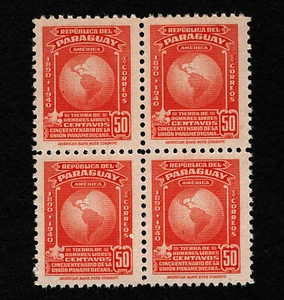 OPC 1940 Paraguay 50c Pan American Union Block Sc#374 MNH - Picture 1 of 1