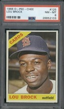 1966 OPC O-Pee-Chee #125 Lou Brock - PSA 8